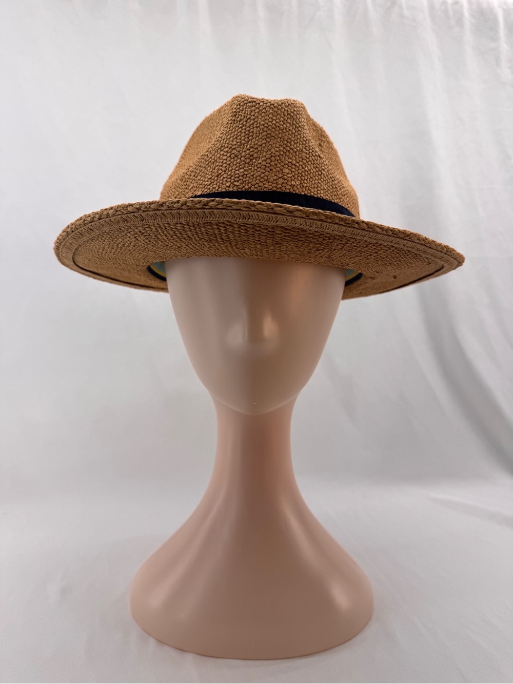 Coolibar NWT Men's Surf Club Hand Woven Straw Fedora UPF 50+ Sun Hat Size L/XL